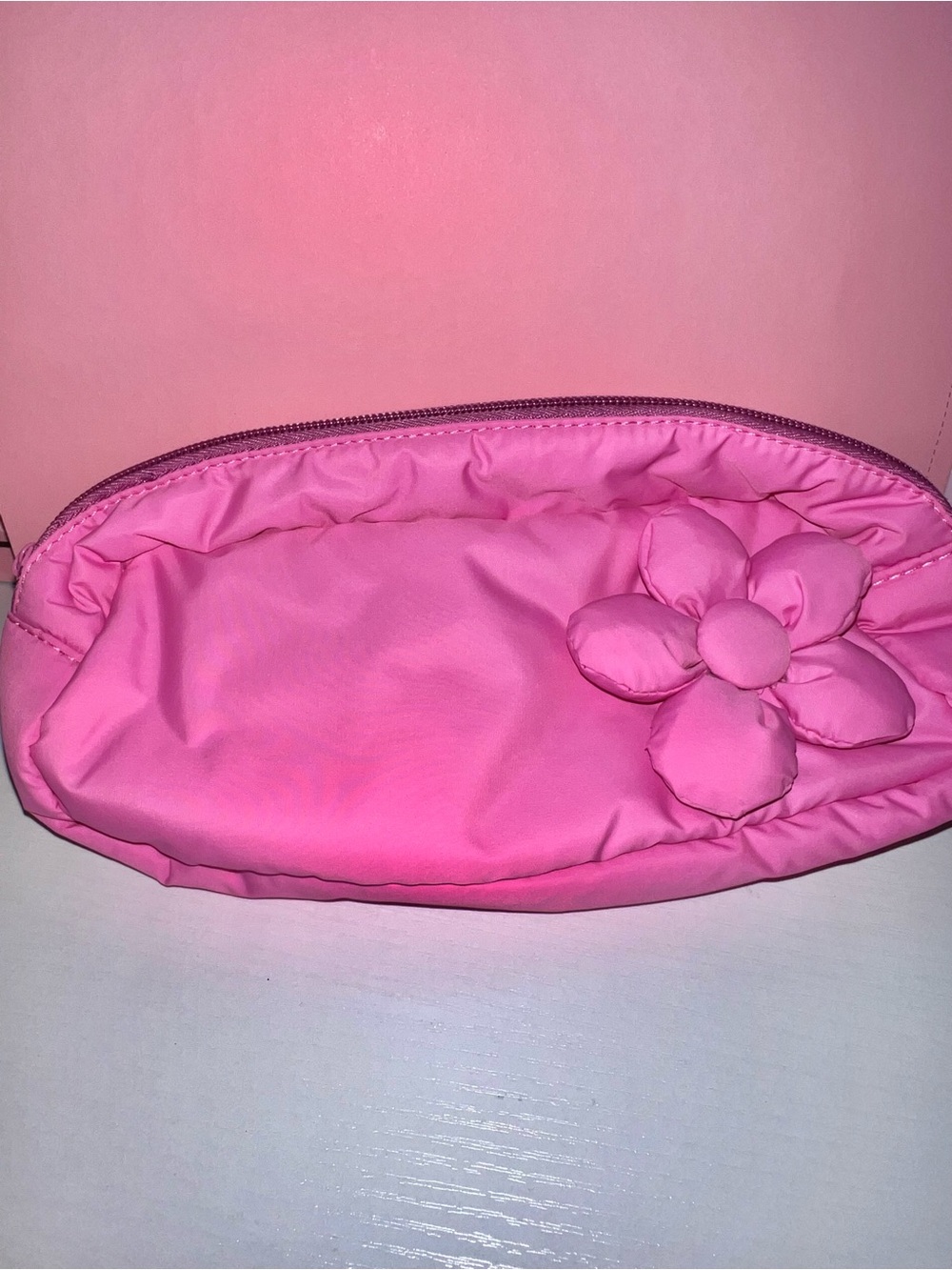 Pink Puffer pencil/ Cosmetic Bag